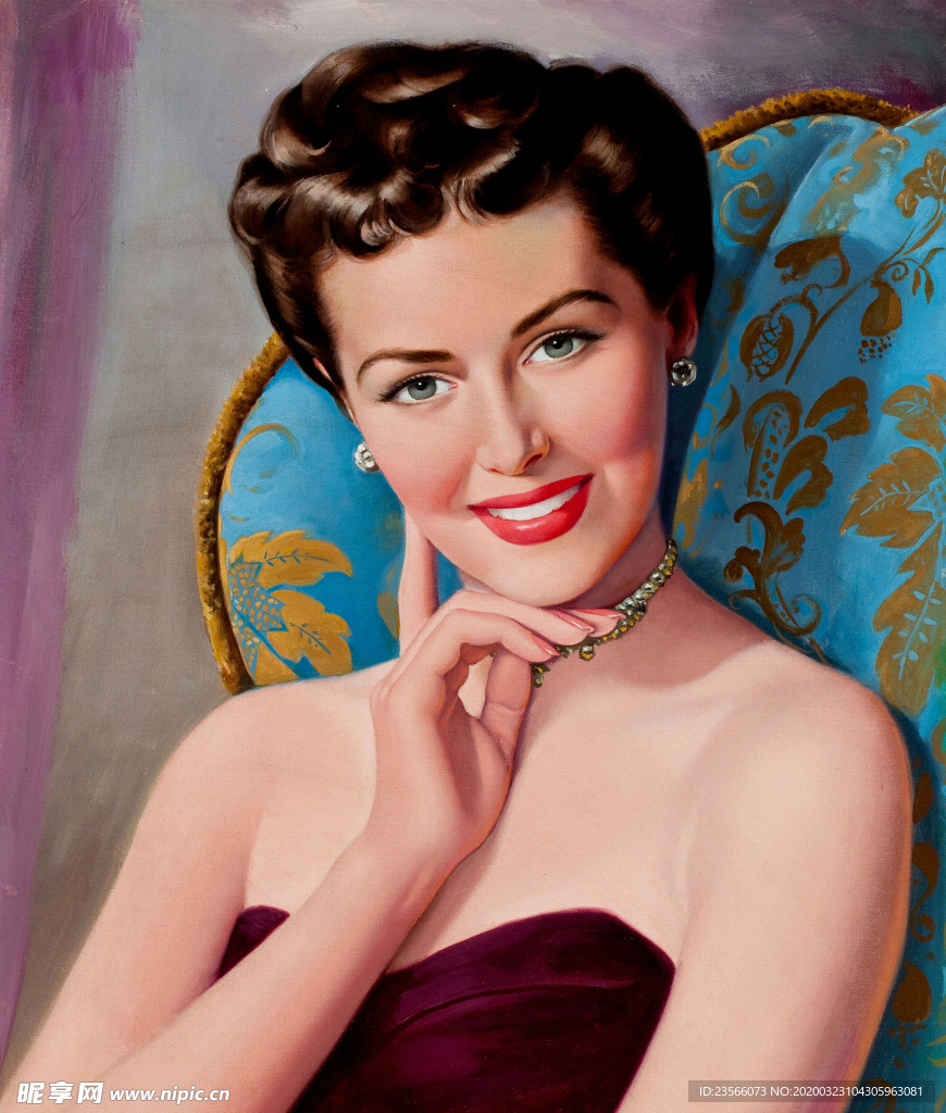 古典绘画油画美女