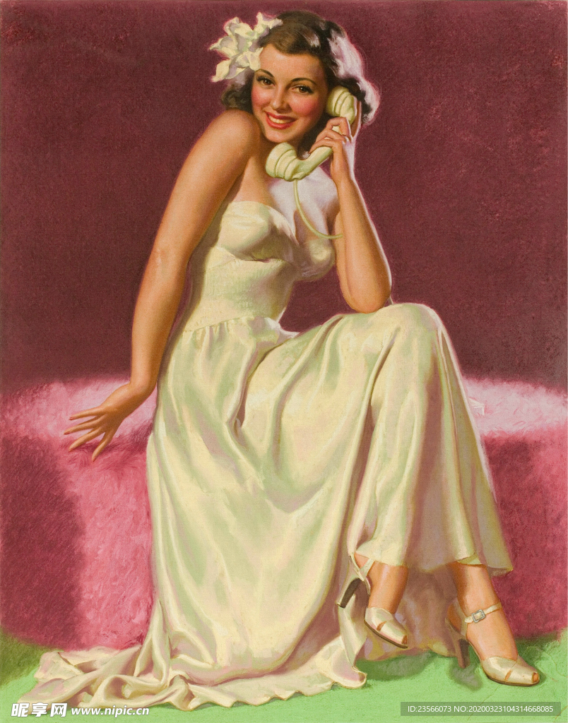 古典绘画油画美女