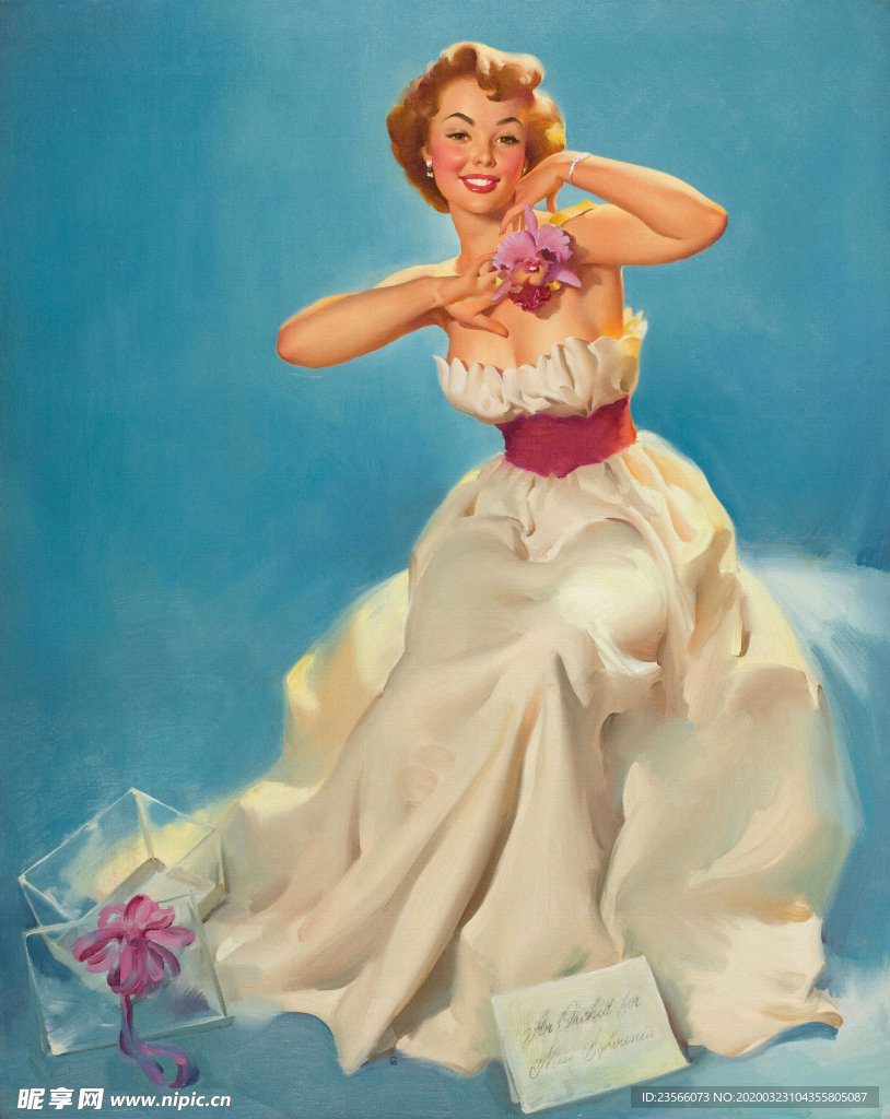 古典绘画油画美女