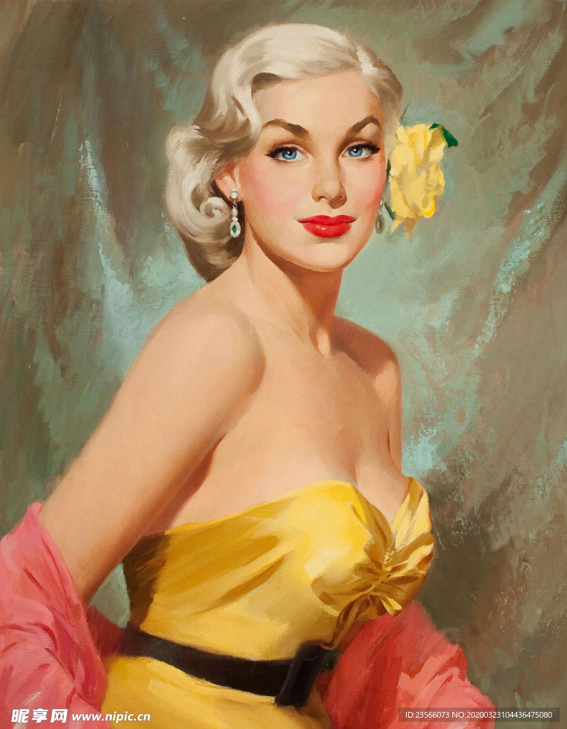 古典绘画油画美女