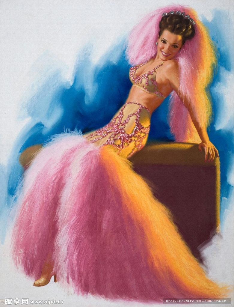 古典绘画油画美女