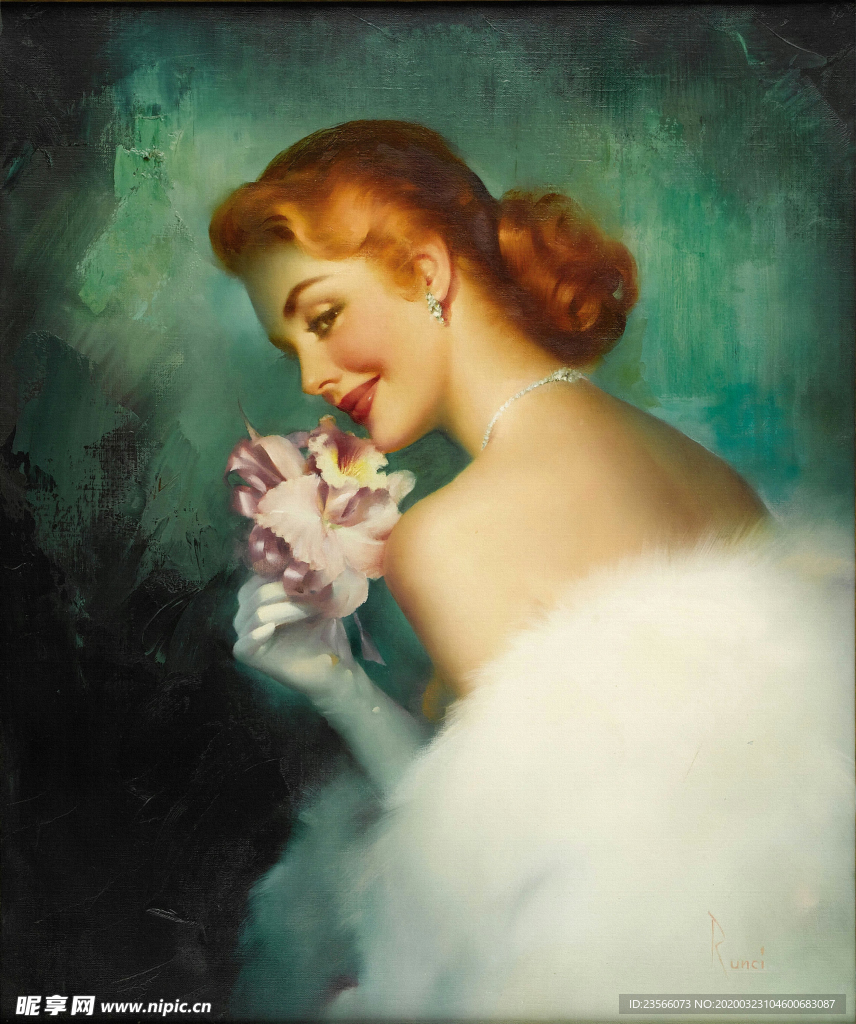 古典绘画油画美女