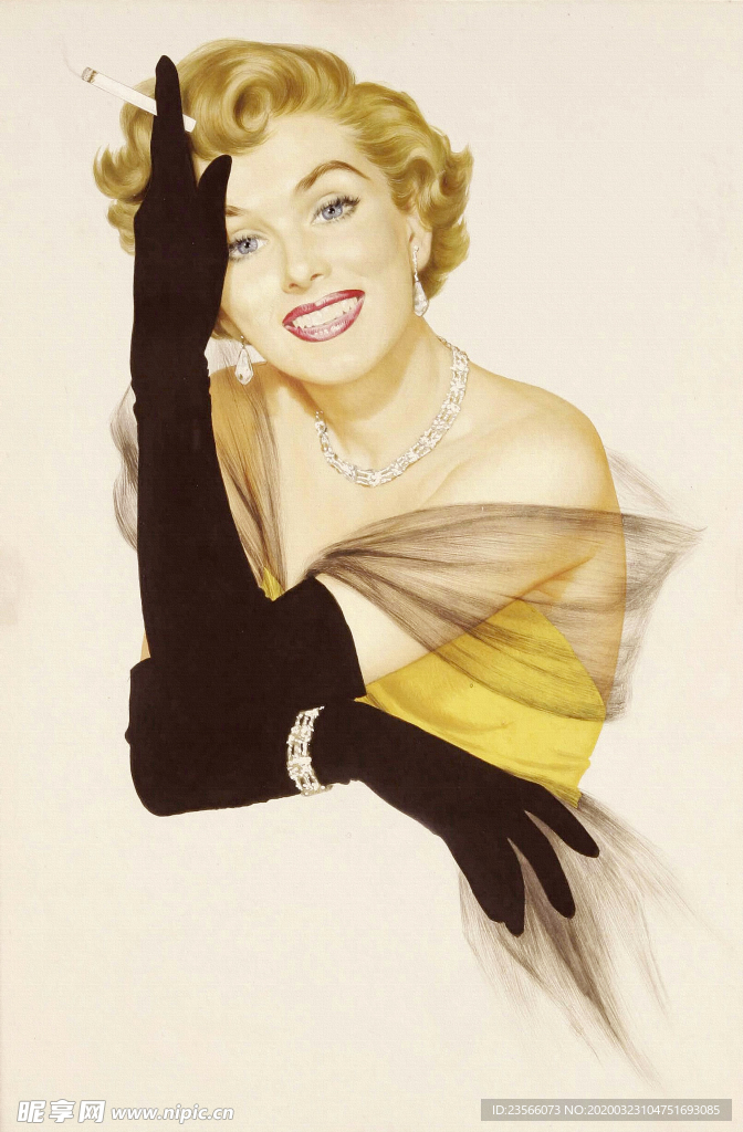 古典绘画油画美女