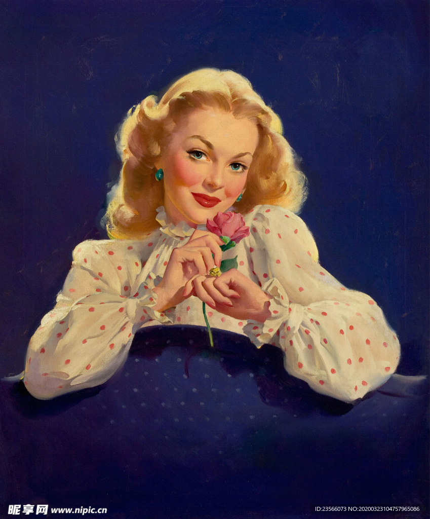 古典绘画油画美女