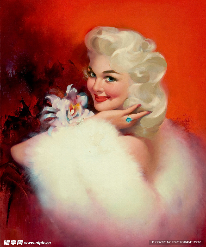 古典绘画油画美女