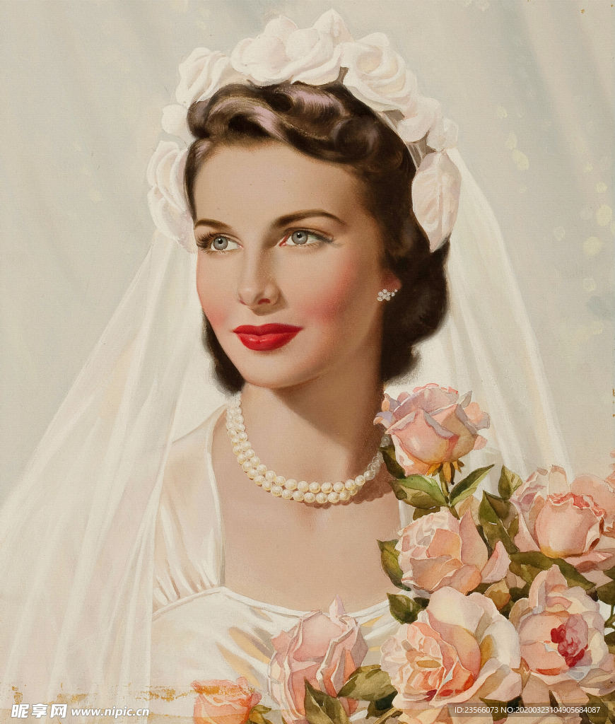 古典绘画油画美女