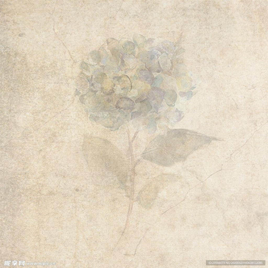 复古田园风花纹背景