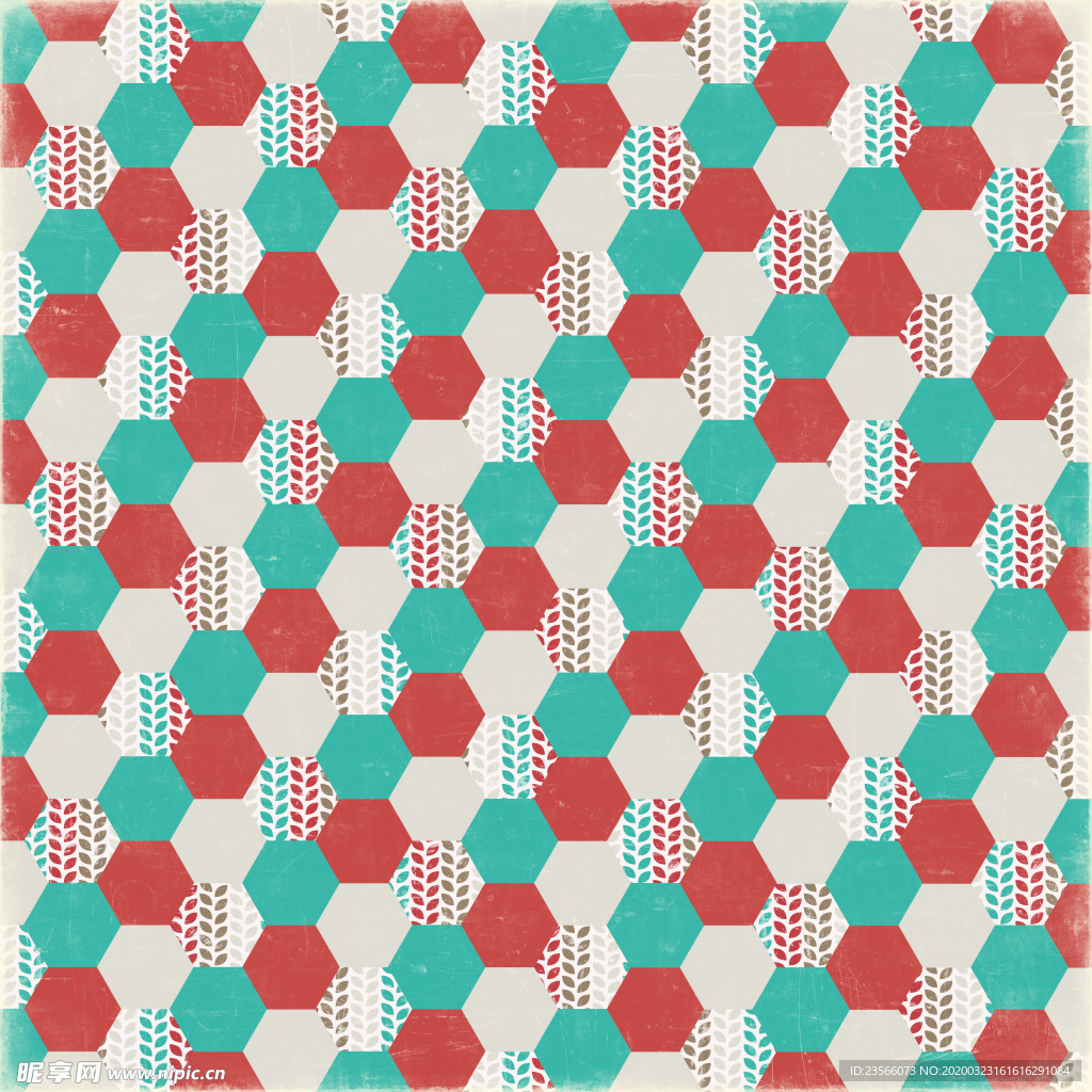 彩色无缝拼接花纹背景