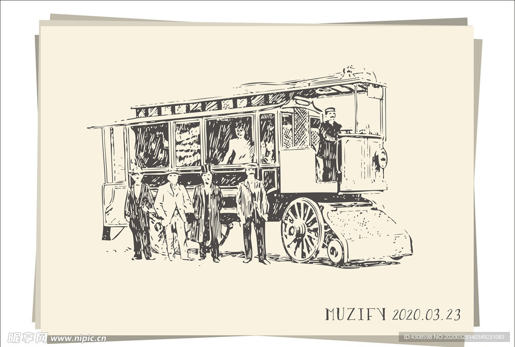 复古欧式有轨电车