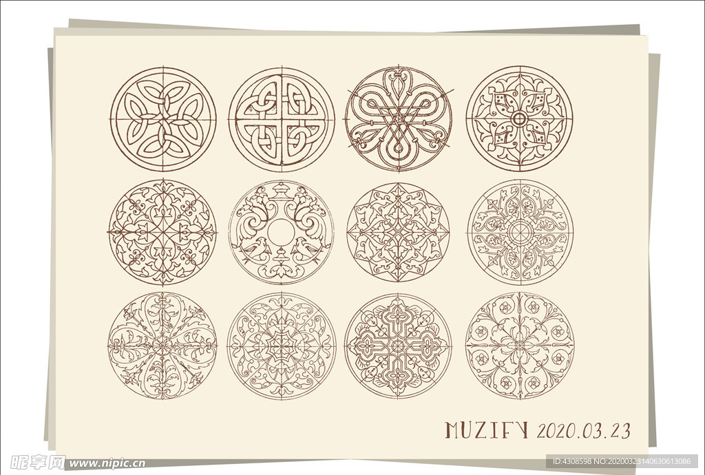 12款入圆形对称图案