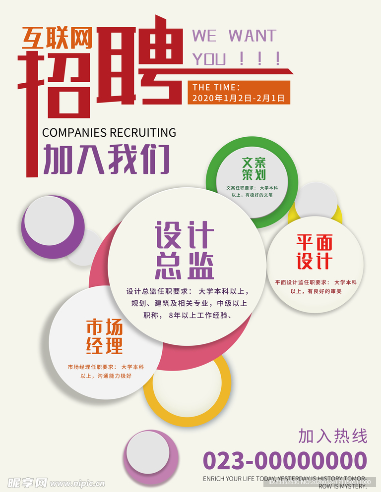 互联网招聘海报