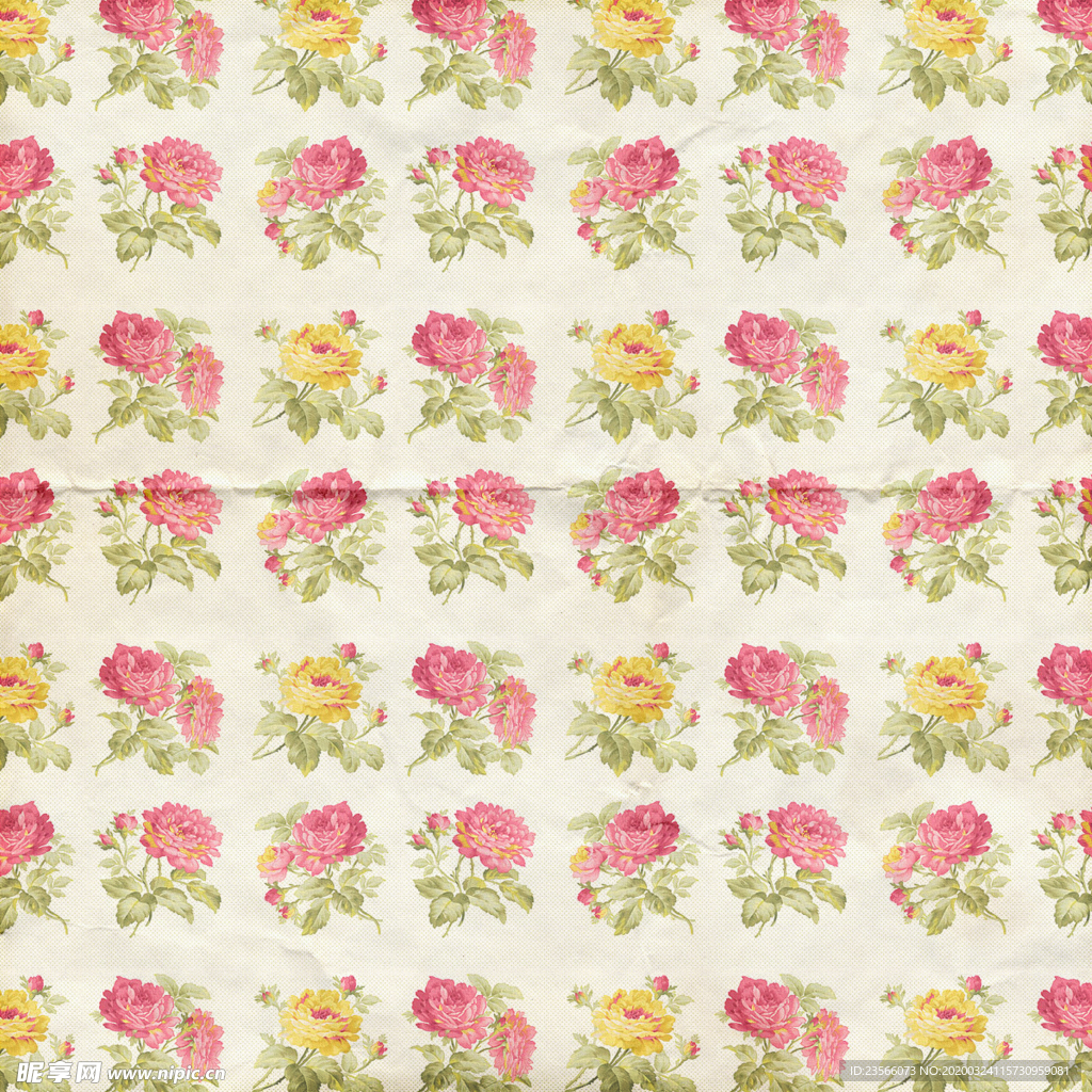 复古田园碎花图案背景