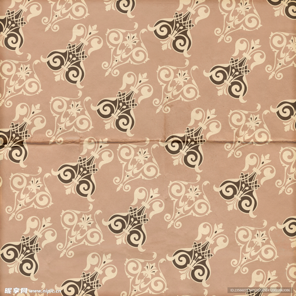 复古田园碎花图案背景