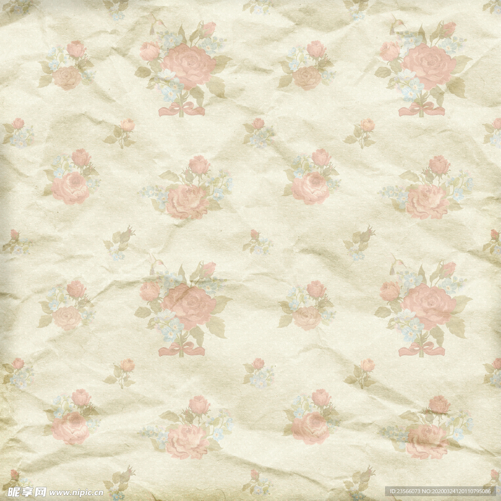 复古田园碎花图案背景