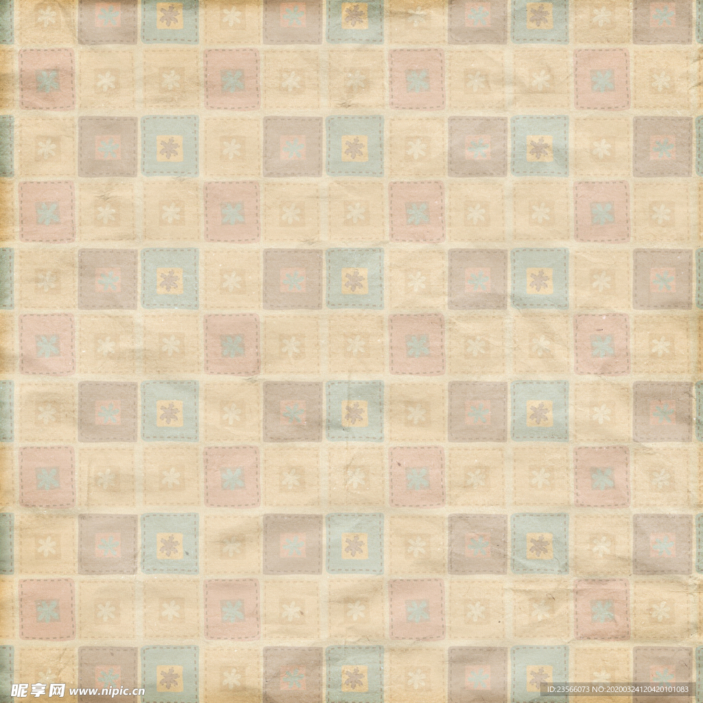 复古田园碎花图案背景