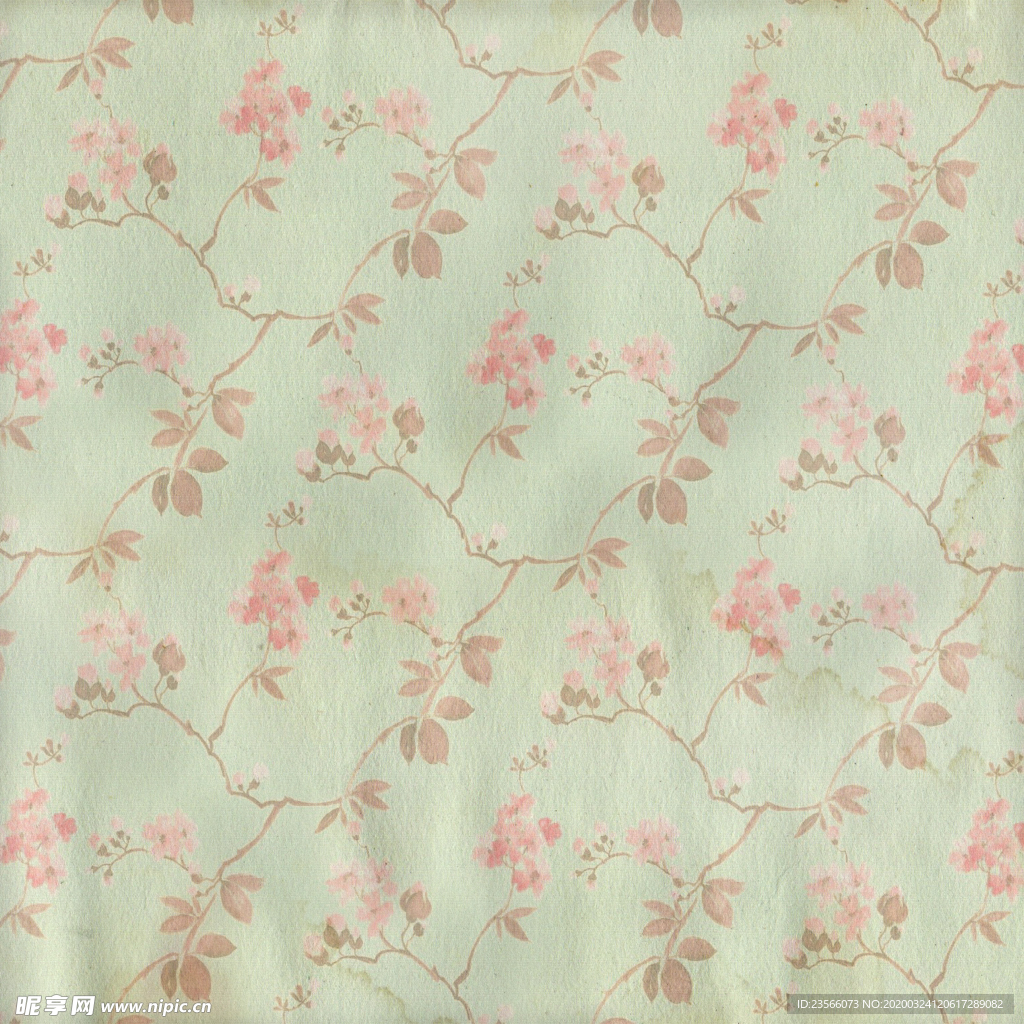 复古田园碎花图案背景