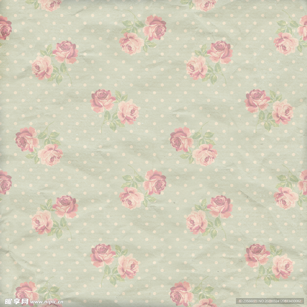 复古田园碎花图案背景