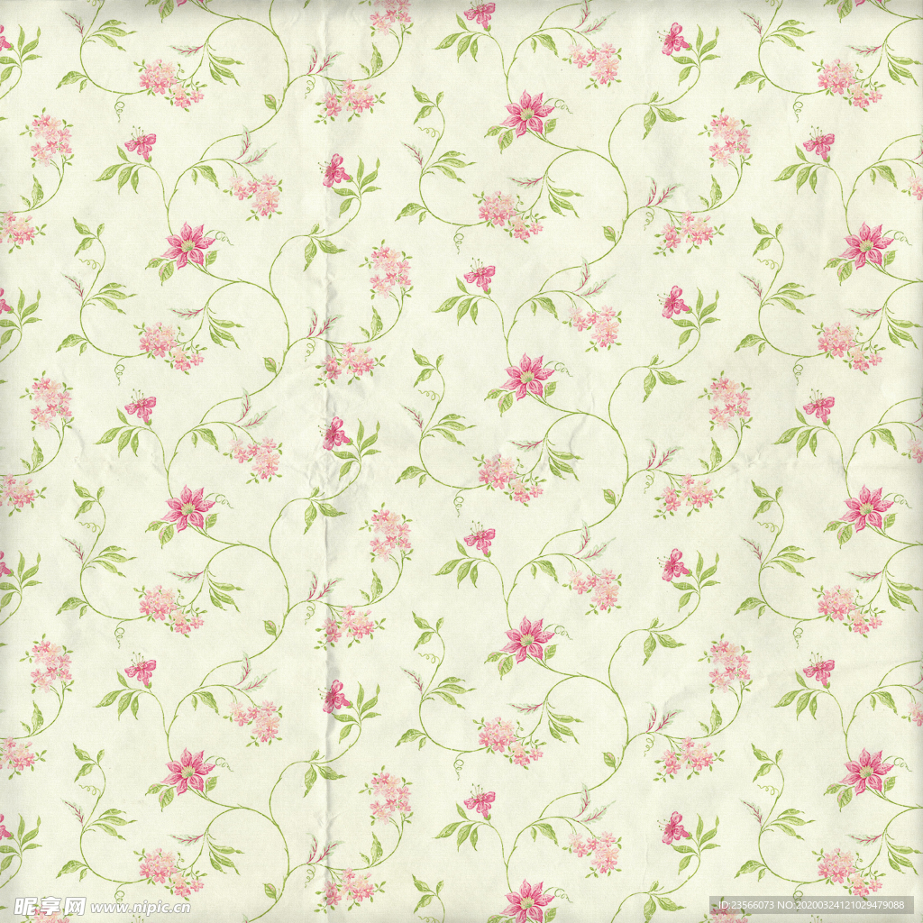 复古田园碎花图案背景