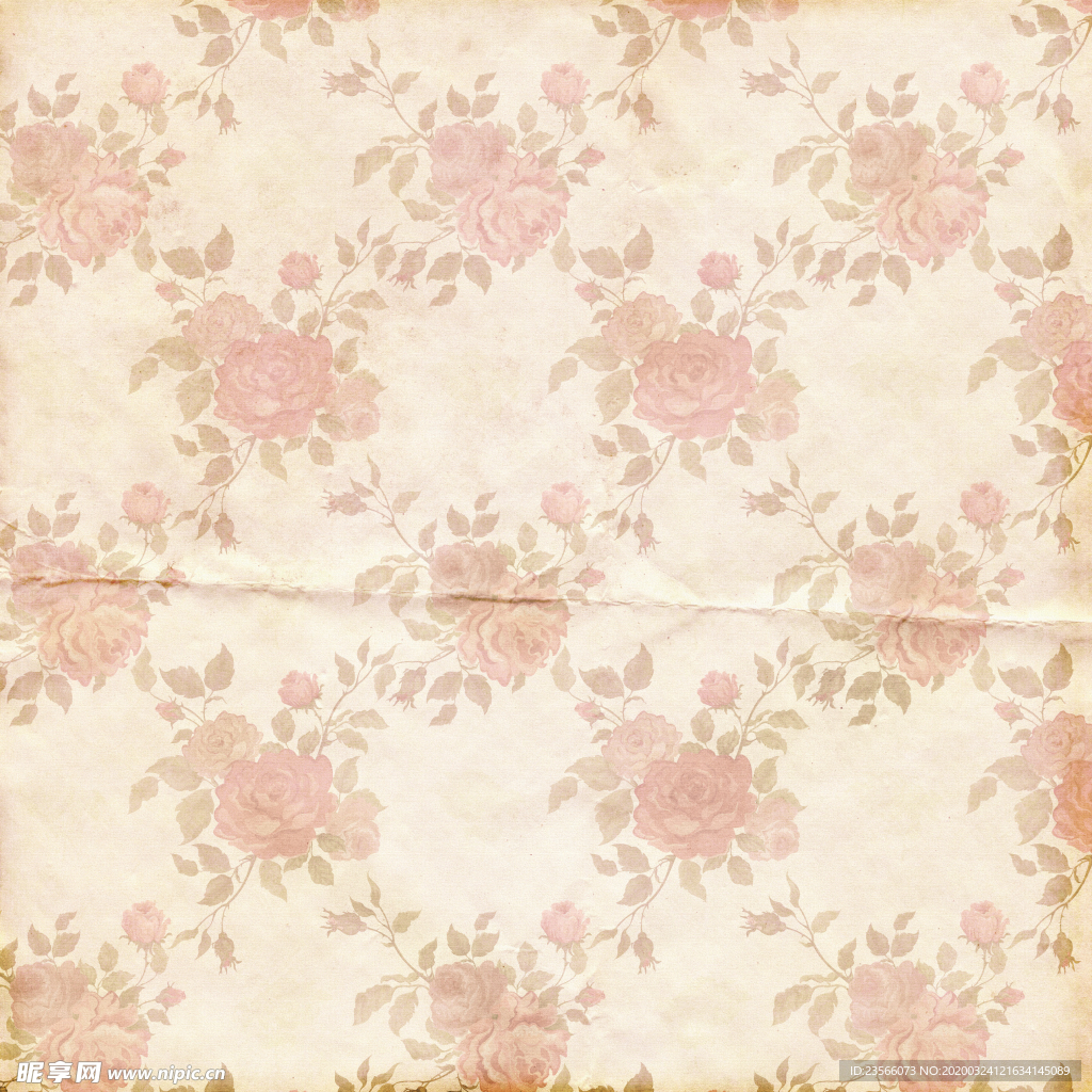 复古田园碎花图案背景