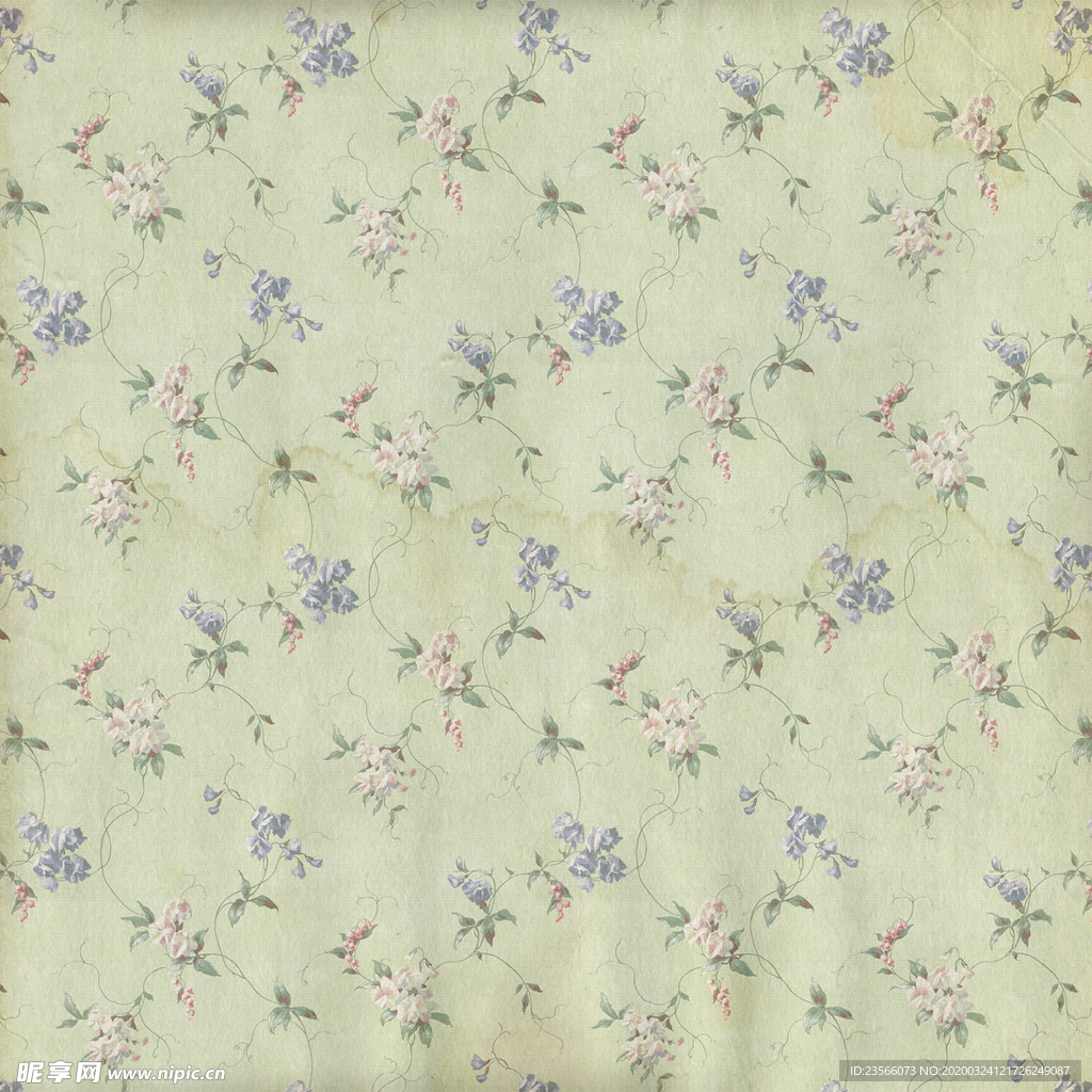 复古田园碎花图案背景