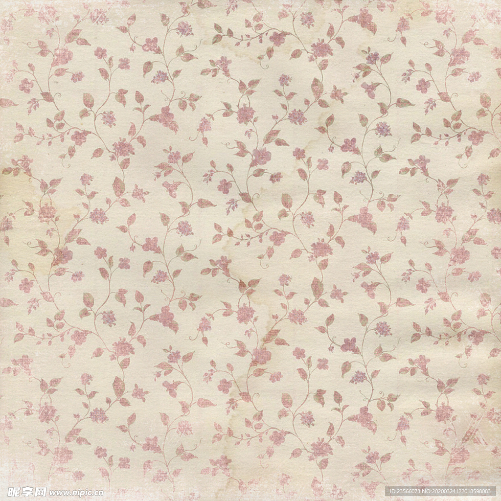 复古田园碎花图案背景