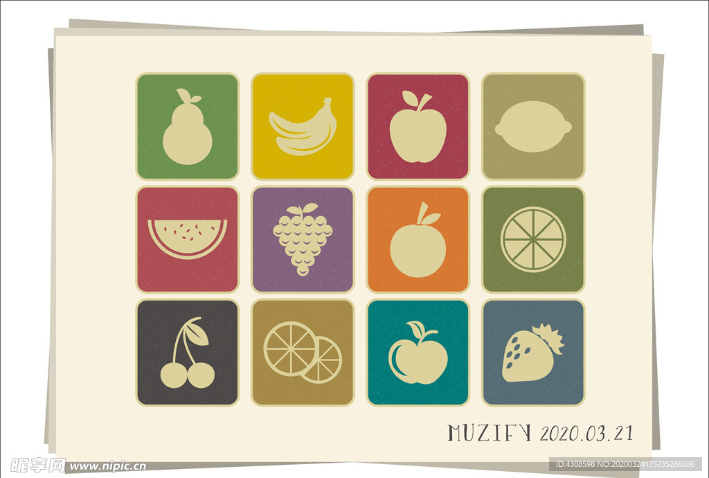 12款入 复古水果图标