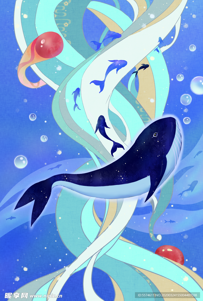 鲸鱼插画