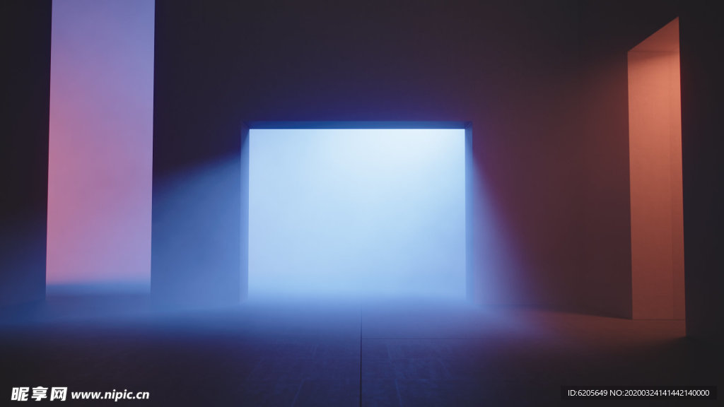 几何抽象立体场景壁纸背景