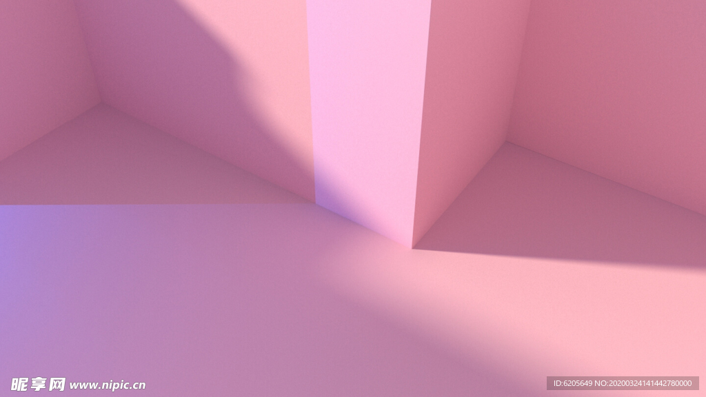 红色三维场景壁纸背景