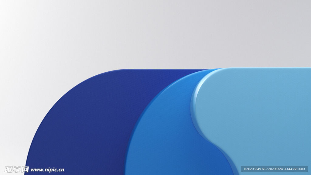 蓝色淡蓝色立体几何图形壁纸