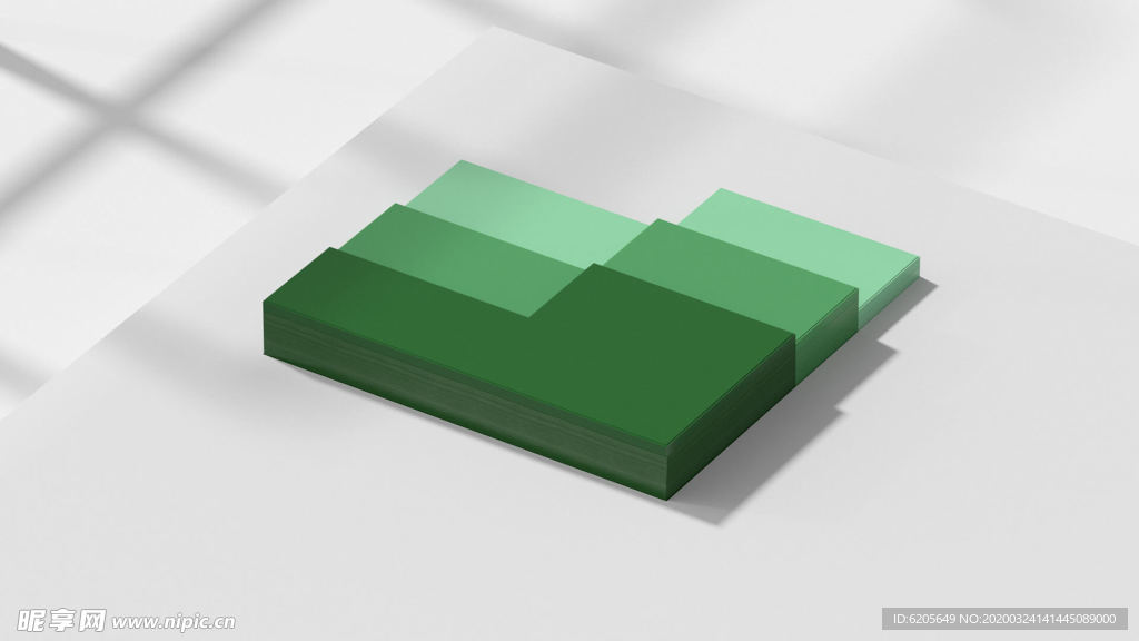 绿色方块场景壁纸背景