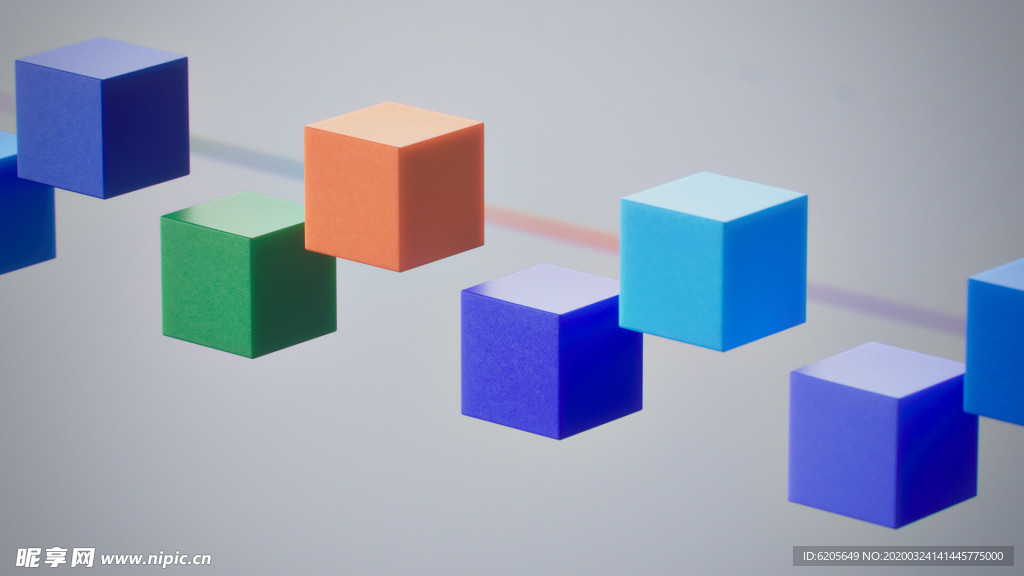 色彩方块规则场景壁纸背景
