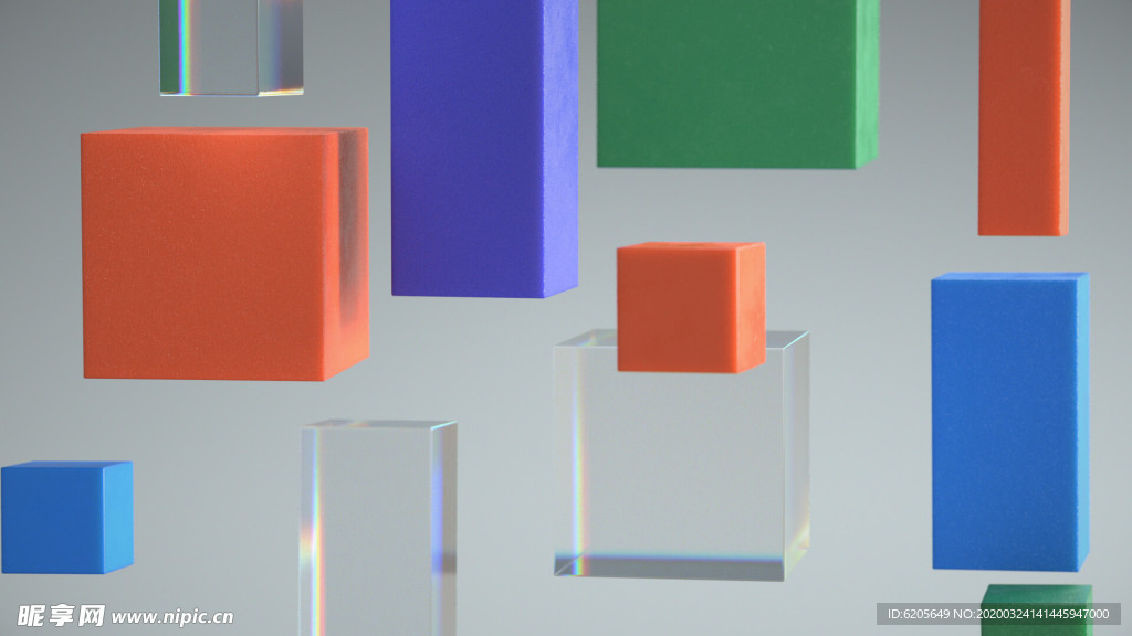 色彩方块场景