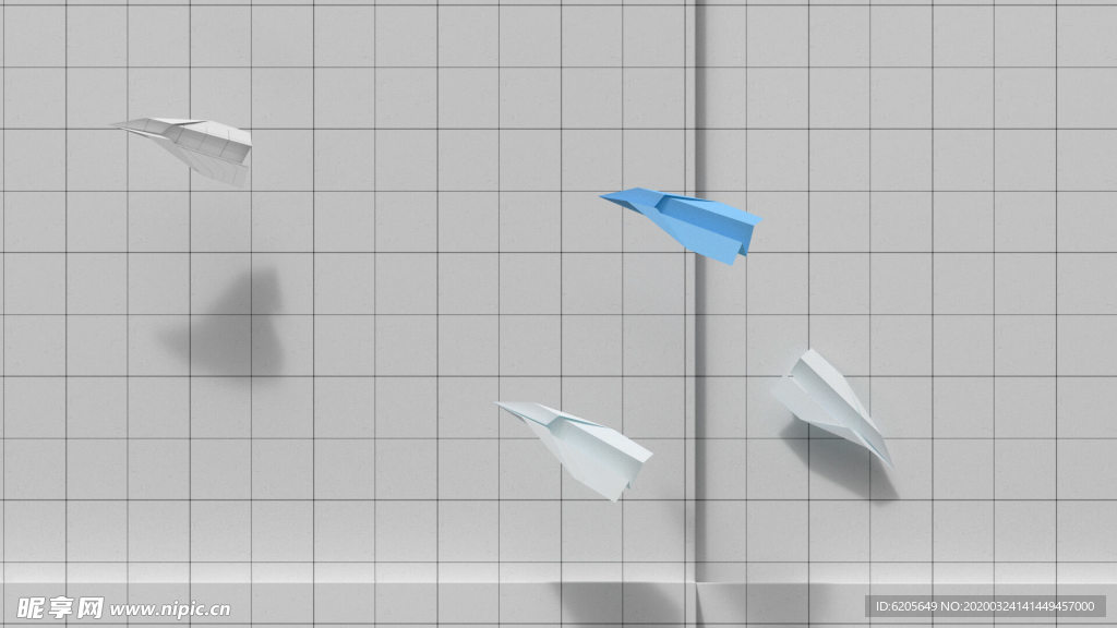 纸飞机格子背景壁纸场景
