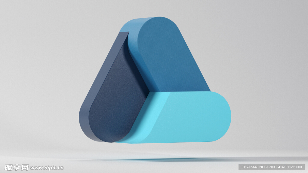 三维三角形图案