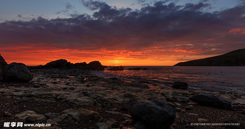 彩霞日出夕阳火烧云