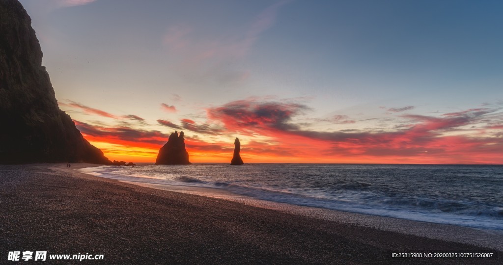 彩霞日出夕阳火烧云