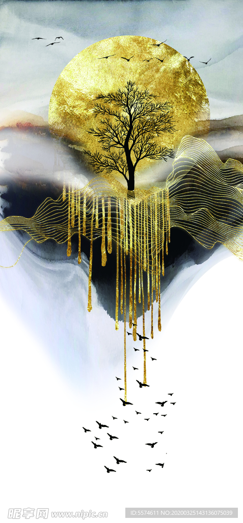 现代背景墙装饰画