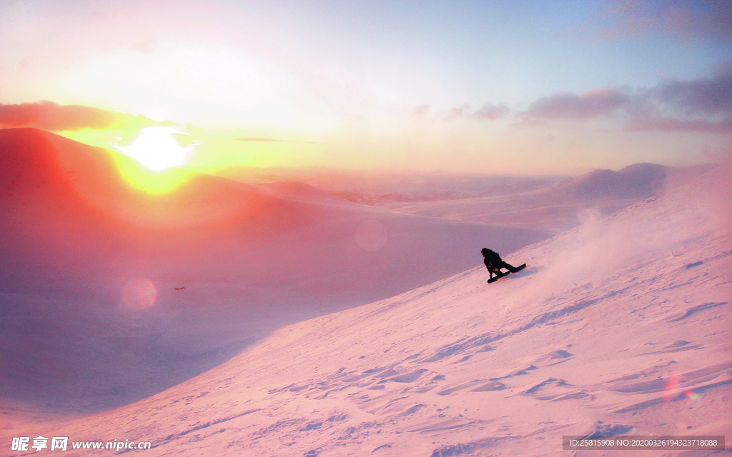 滑雪运动滑雪板图片