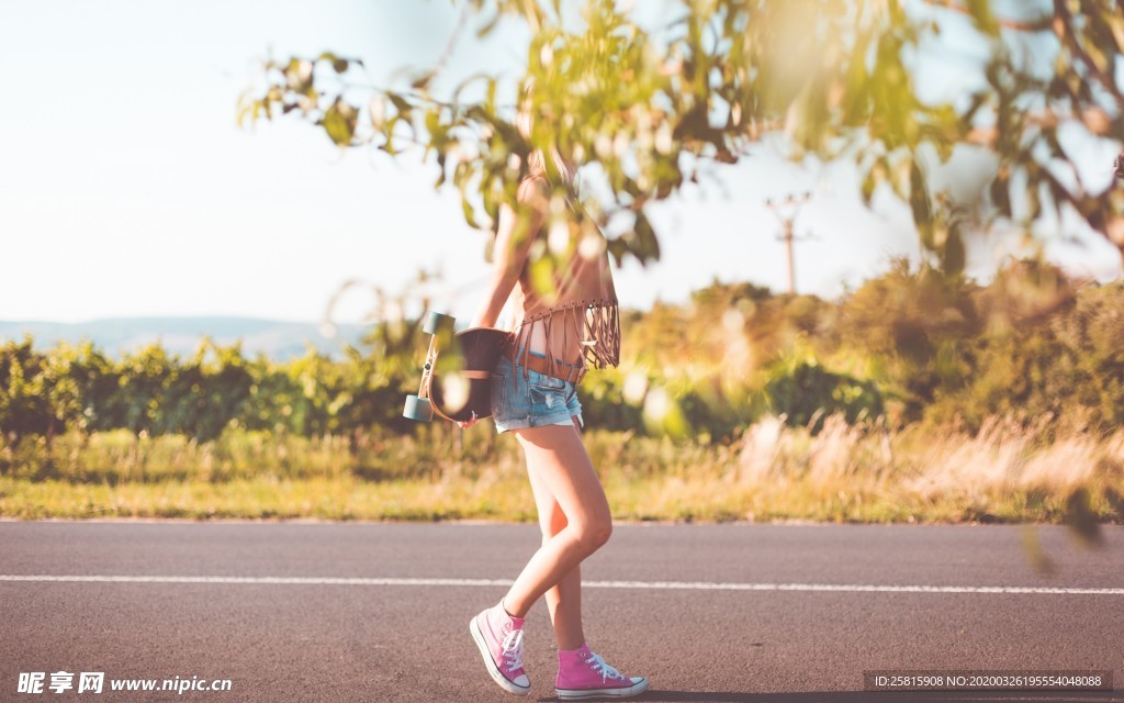 滑板休闲运动图片