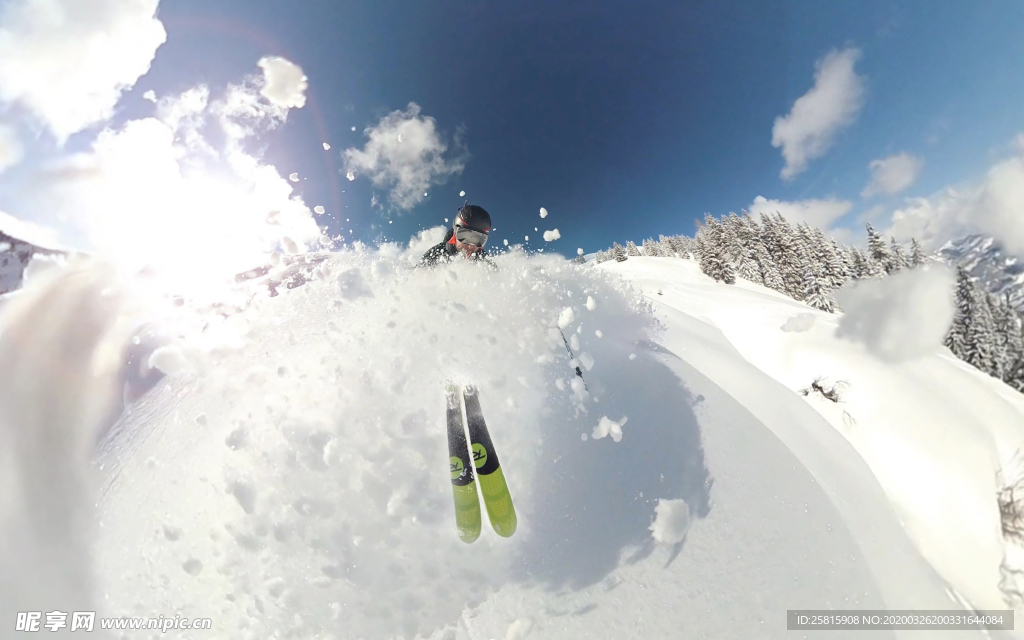 滑雪运动滑雪板图片