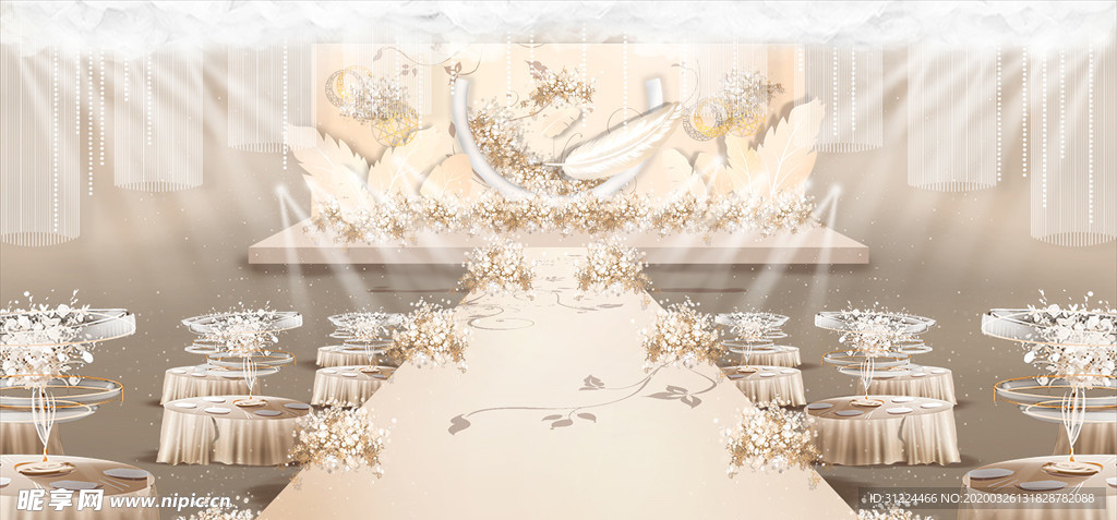 香槟色主题婚礼图片