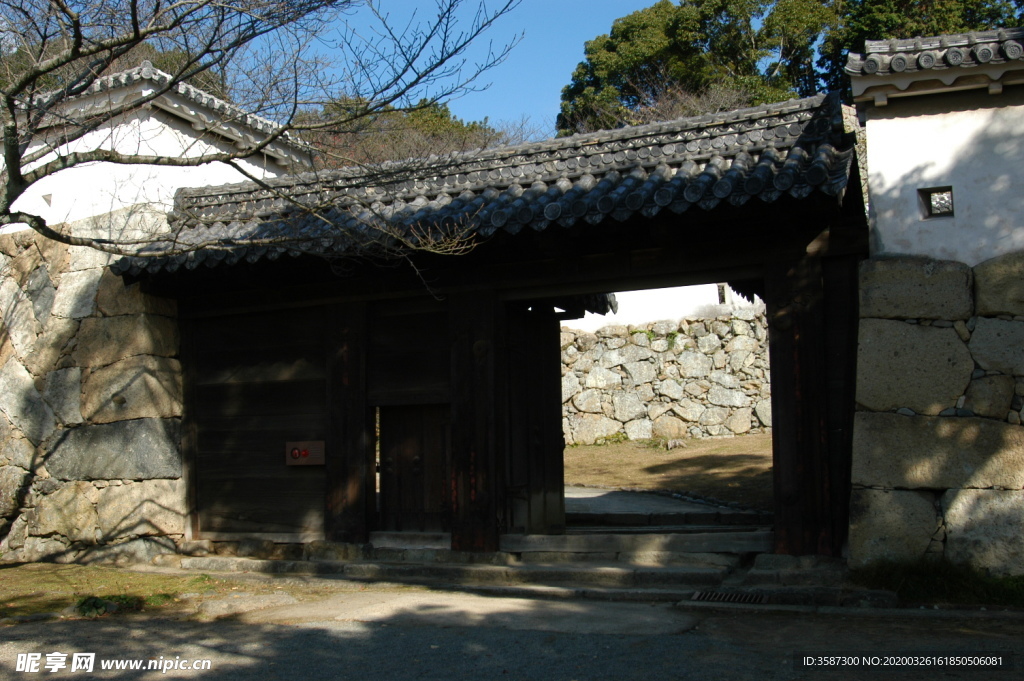 日本古代建筑大门