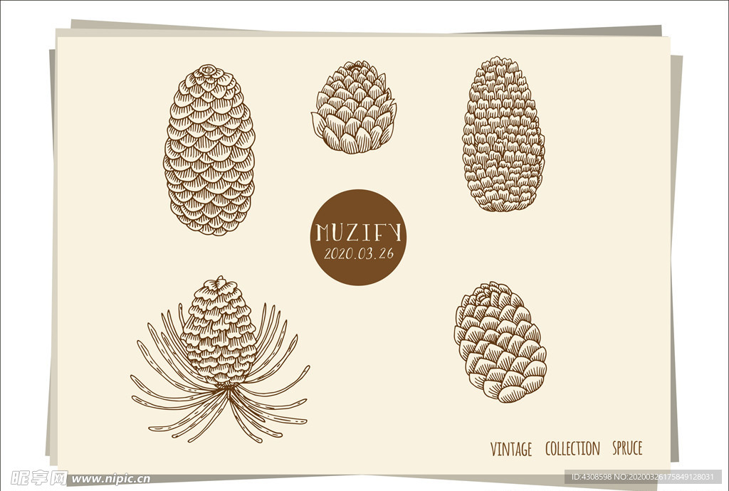 5款入松果手绘稿