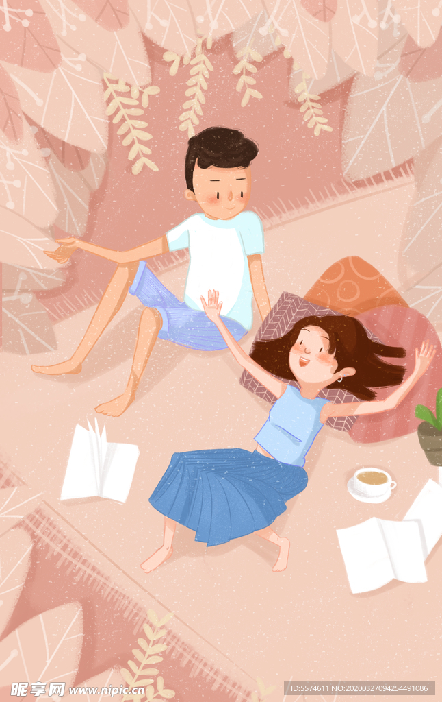 情侣插画