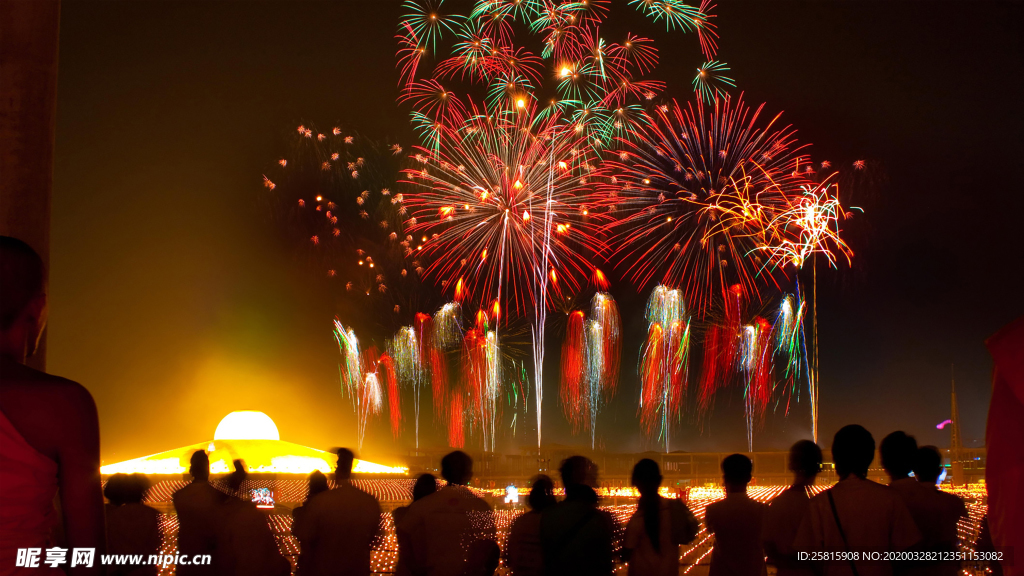 烟花爆竹光晕光圈背景