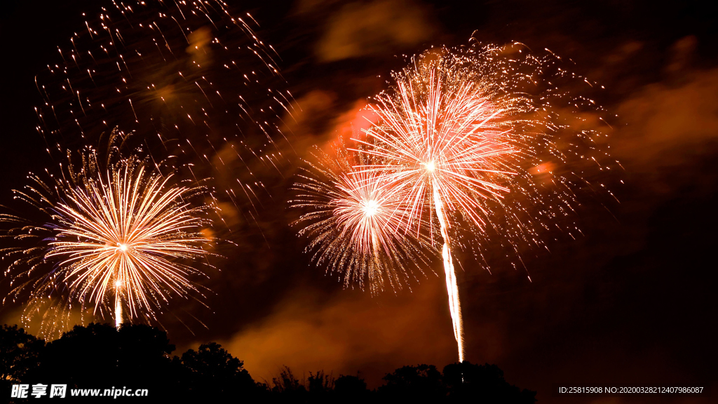 烟花爆竹光晕光圈背景