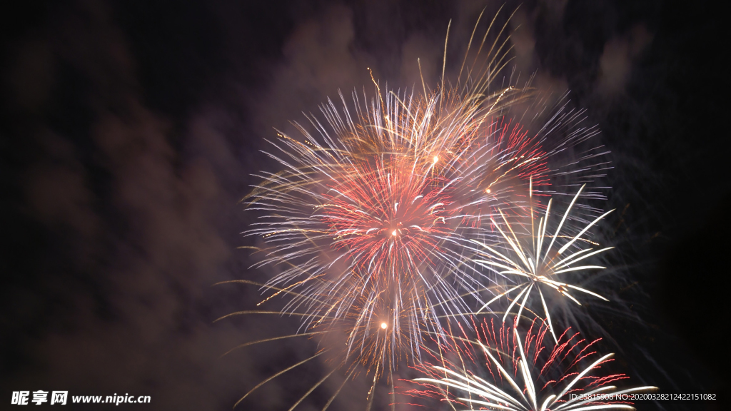 烟花爆竹光晕光圈背景