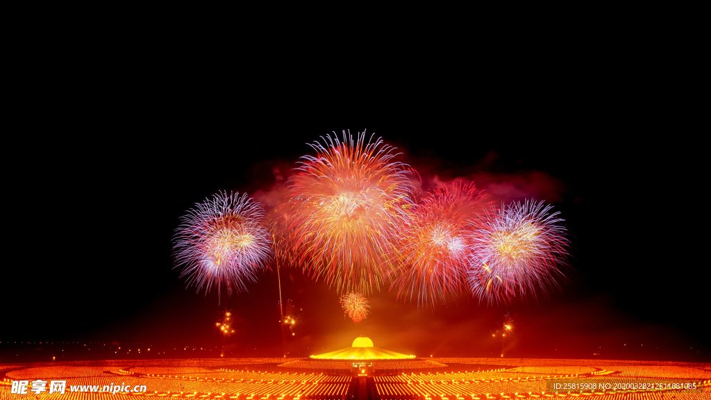 烟花爆竹光晕光圈背景