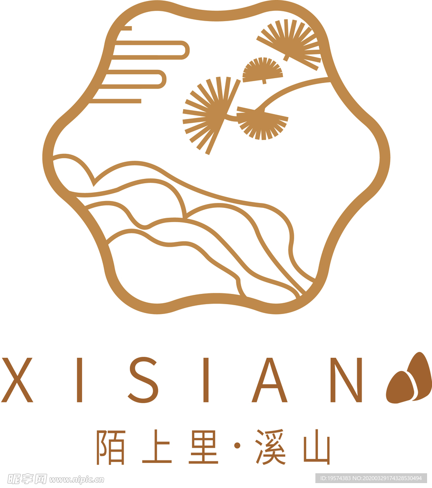 中国风 山 景色 石头 云彩